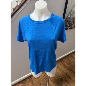 NWT ALL ACCESS Bandier The Dynamic Tee Brisk Blue Size Small